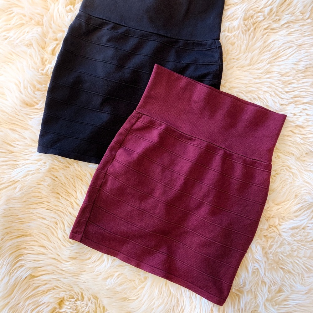 💜High Waist Ribbed Skirt Sets💜